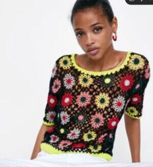 Zara Crochet Floral Top